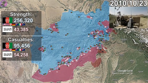The rise and fall of the Afghanistan campaign visualized in 3D