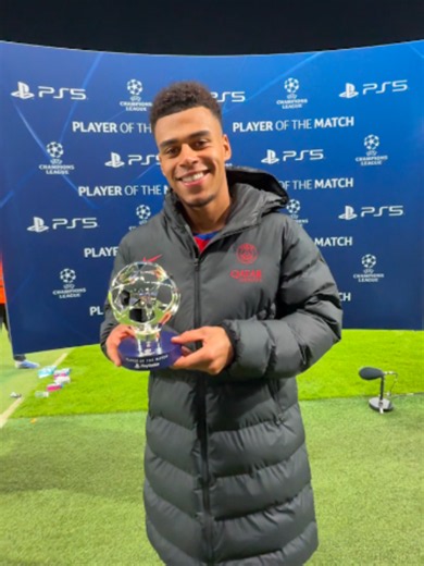 A goal and an assist to his name, Désiré Doué receives the POTM after a top performance against Barcelona 🤩 ↳ UEFA Champions League. Live & Exclusive on Stan Sport. #StanSportAU #UCL