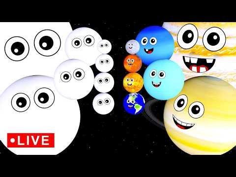 Planets for KIDS 🔴🌙🪐🌎 | Planet video | How Many Moons Does Each Planet Have | Top 10 Moons