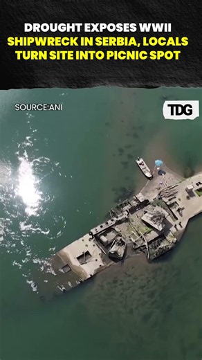 Drought Exposes WWII-Era Shipwreck In Serbia As Locals Explore Historic Wreck