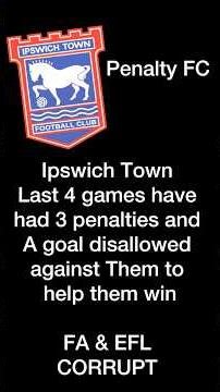 Ipswich Town Penalty FC, The FA & EFL really dont want Millwall to go up and helping Ipswich out