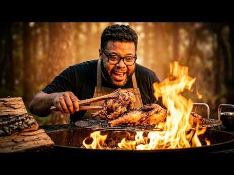 Open Fire Chicken | How To Roast A Whole Chicken Over Open Flames