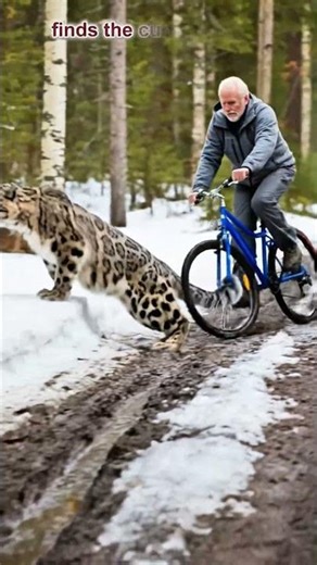 Snow Leopard Asks Cyclist for Help | Educational Wildlife Short