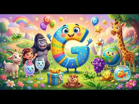 G for girl, G for goat| ABC alphabet family, learning video for toddlers, 3D animation learning