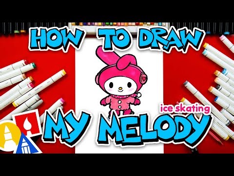 How To Draw My Melody Ice Skating