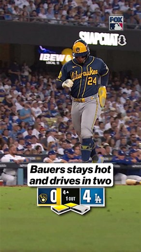Jake Bauers drives in two runs! 🔥 #jakebauers #brewers #mlb #baseball #playoffs