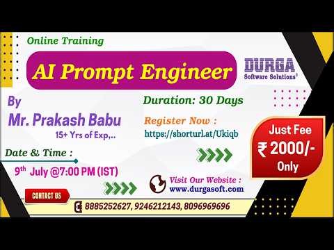 AI Prompt Engineer Online Training @ DURGASOFT