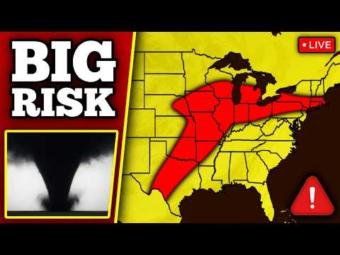 🔴 BREAKING LARGE TORNADO ON THE GROUND - Tornadoes Possible With LIVE Storm Chasers...
