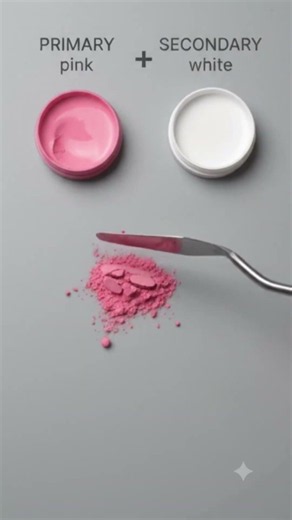 Pink + White = Baby Pink! 🩷🤍 Satisfying Color Mixing #Shorts