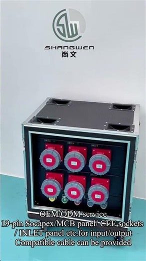 Custom portable stage power distribution box with real-time monitoring and independent LCD display.