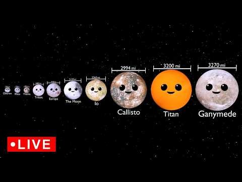 Planet Comparison for kids 🔴🌙🪐🌎 | Planet video | How Many Moons Does Each Planet Have | Top 10 Moons