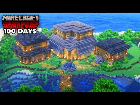 I Survived 100 Days on a RIVER in Minecraft Hardcore