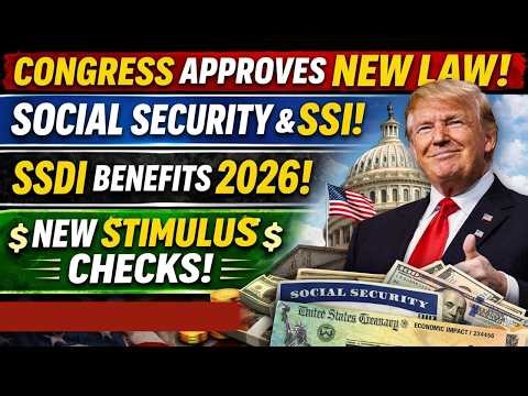 🚨 Congress Approves New Law — Social Security, SSI, SSDI & Stimulus Checks 2026