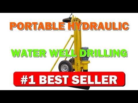 Portable Hydraulic Water Well Drilling Rig, Towable Mobile Borehole Drilling Equipment - B0G56M8HK1