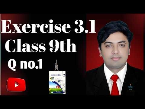 Class 9 Math Exercise 3.1 Question no. 1 New Book 2026 | Unit 3 Exercise 3.1 Q.no 1. PTB | NQH