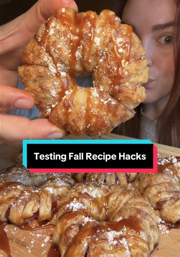 Puff pastry apple donuts! @Canan @TheLittleBlogOfVegan @Dayana Bakes 👩🏻‍🍳 #recipe#foodhacks#fallrecipes#applerecipes#baking