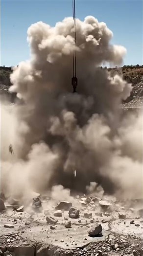 Massive Rock Demolition: Explosive Quarry Blast & Heavy Equipment Power! 💥