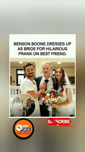 "Benson Boone just showed up to his best friend's house in a full wedding dress.😂👰"#BridePrank"