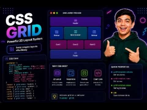 Learn CSS Grid Fast ⚡ Complete Beginner Tutorial 2026