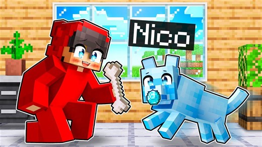 Nico is Cash’s dog in Minecraft!