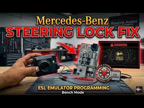 Mercedes-Benz Steering Lock Problem Fix (ESL Emulator Programming) | Key Not Turning Solution