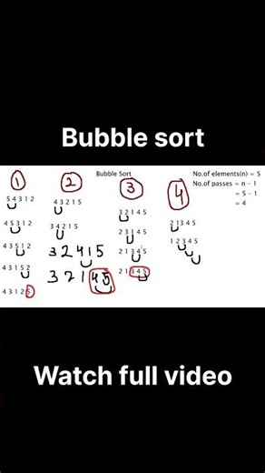 Watch full video #bubblesort #sortingalgorithms #sortingtechniques #a&btechworld #coding #dsa#python