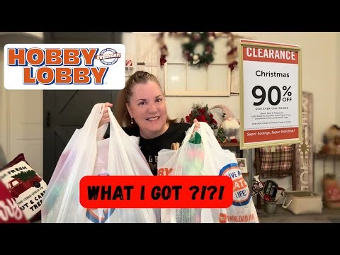 HOBBY LOBBY 90% Christmas Big Haul!!! 🎄What I Bought??
