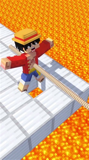 Part 2/7: Luffy & Entity 303 | The Ultimate Trap: Luffy Gets TRICKED & FALLS! 😱 #minecraft