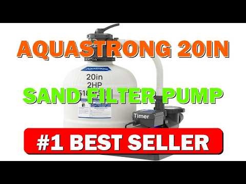 AQUASTRONG 20in Sand Filter Pump for Above Ground Pool with Dual-Speed Timer, - B0FX2QDK84