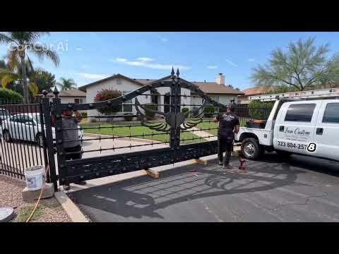 Remote control automatic gate install in Altadena Ca