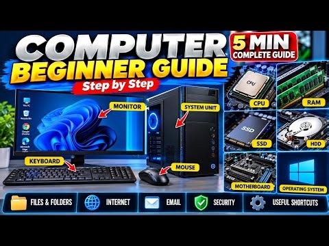 Computer Basics in 5 Minutes 💻 | Beginner Guide #ComputerFacts #ComputerBasics #LearnComputer