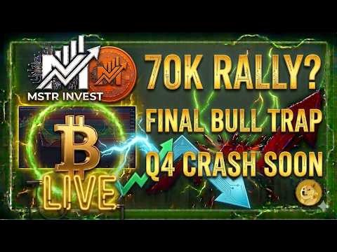 FINAL 70K BITCOIN BULL TRAP? Preparing For End of Bitcoin Bear Market! Bitcoin Dogecoin MSTR LIVE