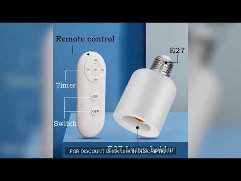 E27 60W Wireless Remote Control Smart Timer Switch Lamp Holder 110V 22 #Aliexpress