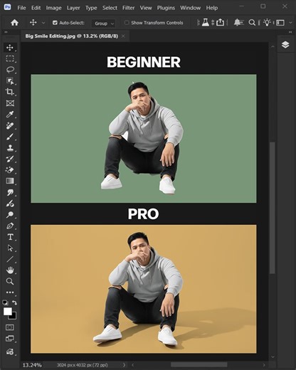 Photoshop 2026 Tips: How to quickly and easily change the background color of an image! #bigsmileediting | Big Smile Editing