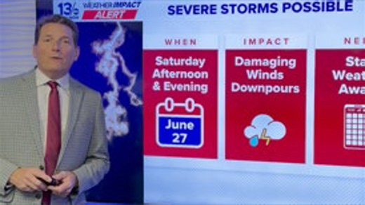 Strong storms possible Saturday afternoon and evening, extreme heat late next week.