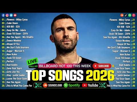 Ed Sheeran, Rihanna, Zayn, Adele, Dua Lipa, Selena Gomez, Bruno Mars, Maroon 5 🎶 Billboard Hot 100