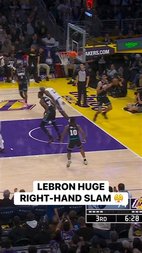 LeBron James pump fakes then THROWS DOWN the big right-hand slam! 💥 Tap to Watch ➡️ https://www.nba.com/how-to-watch-game-redirect/0022500501?partnerRef=NBA&platform=Facebook&surface=Post | NBA