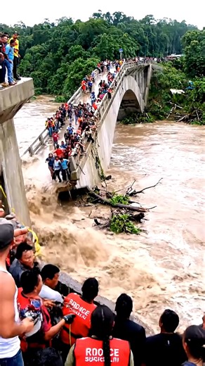 Dozens Trapped as Massive Flood Collapses Concrete Bridge | Disaster Strucks