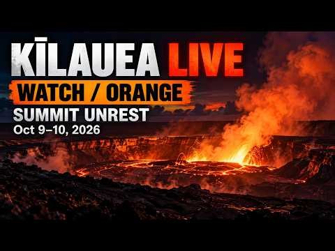 Kīlauea LIVE 🌋 North Vent Overflows | Episode 55 or New Vent? | Oct. 10