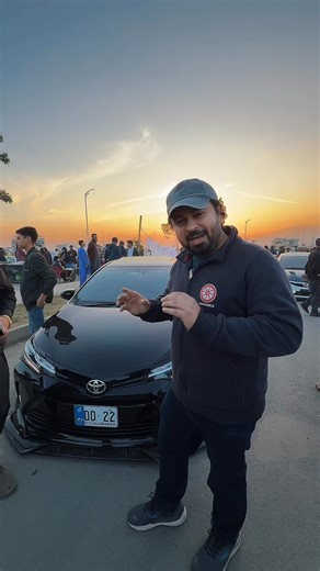 This Toyota Corolla features clean modifications paired with an air suspension setup, On display at PakWheels Peshawar Auto Show 2025. | PakWheels.com