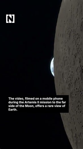 Nasa captures rare ‘Earthset’ from far side of the Moon