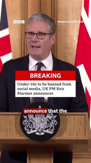 Under-16s to be banned from social media, UK PM announces. #Shorts #BBCNews