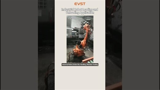 Industrial Robot Loading and Unloading Application for Brake Disc Machine Tending #evst #robotics | Sharon Xiao