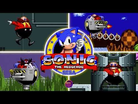 Sonic The Hedgehog - All Bosses & Ending (Sega Genesis - Mega Drive)