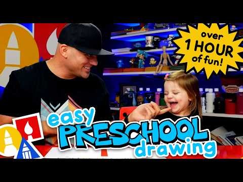 How To Draw 11 Easy Things For Preschoolers (1 Hour Compilation)