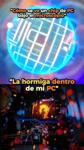 "Cómo se ve un chip de PC bajo el microscopio💀" #pcgaming #benchmark #rtx5050 #gtx1080ti