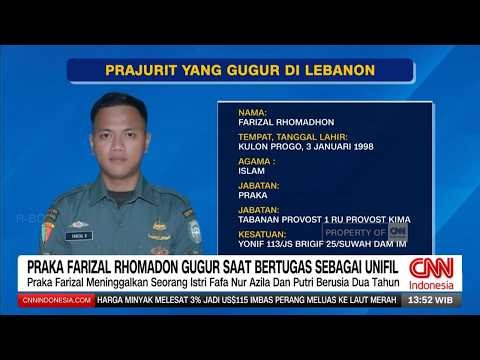 Praka Farizal Rhomadon Gugur Saat Bertugas sebagai UNIFIL