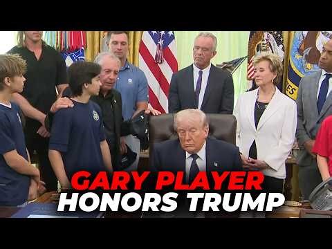 Trump STOOD QUIETLY and let Gary Player deliver the MOST POWERFUL ENDORSEMENT of his Presidency