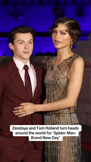 #Zendaya and #TomHolland continue to steal the spotlight as one of Hollywood's cutest couples on the #SpiderManBrandNewDay global press tour. ❤️🕷️