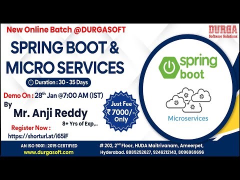 SPRING BOOT & MICRO SERVICES Online Training @ DURGASOFT